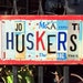 HUSKERS - custom Nebraska Huskers, license plate sign, graduation gift, tailgate 