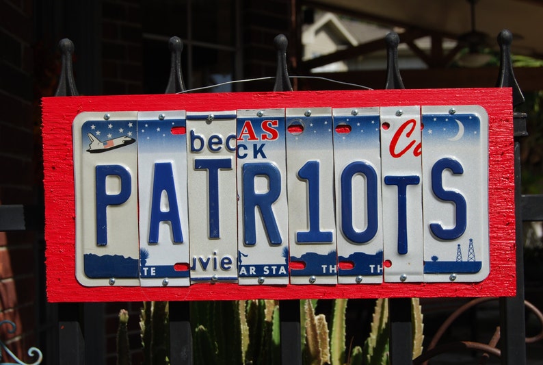 PATRIOTS New England Patriots Custom Football License Plate Etsy