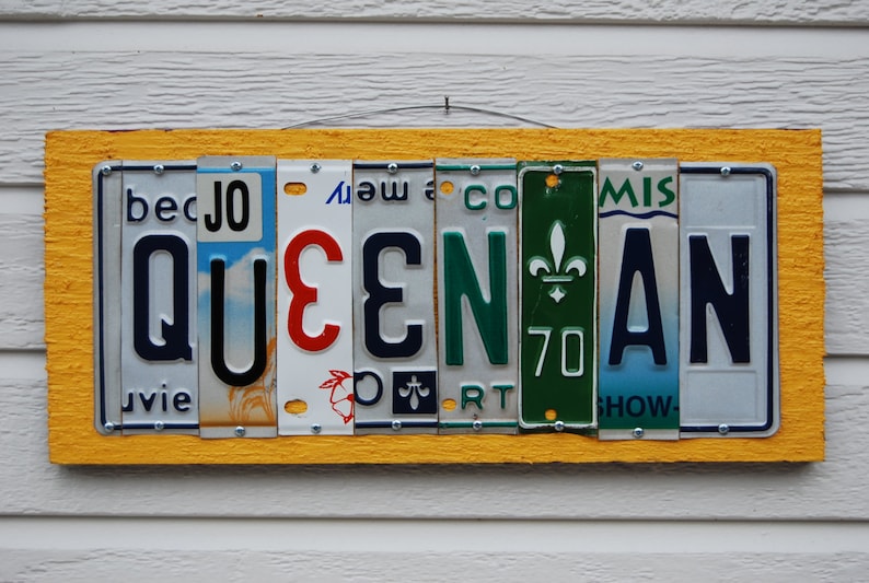 Custom 7 Letter License Plate Sign Etsy