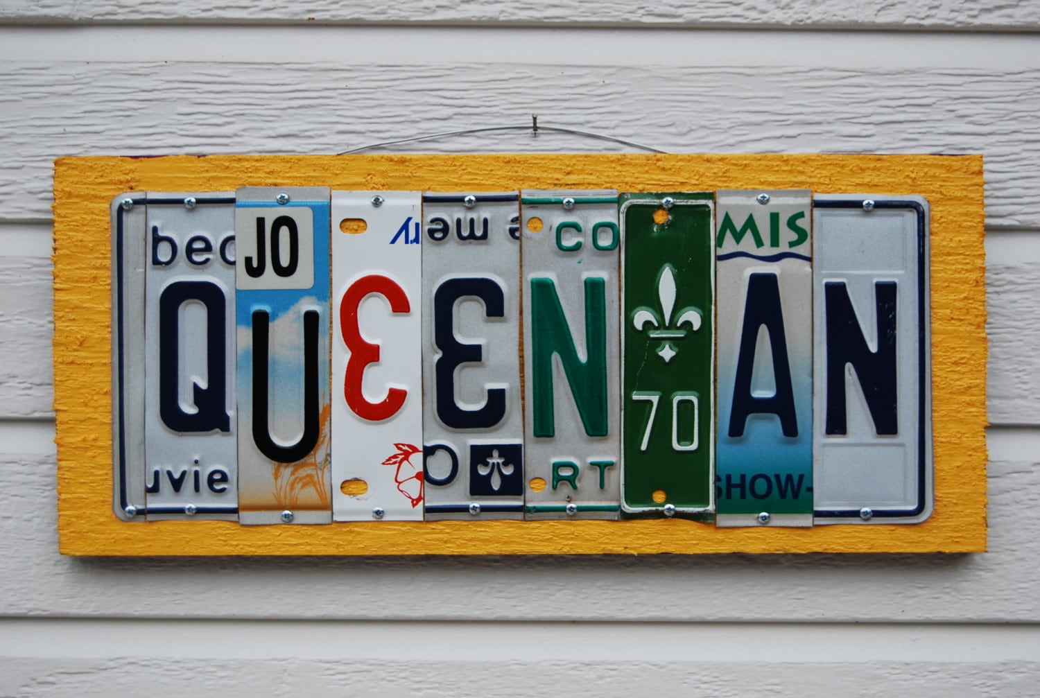 Custom 7 Letter License Plate Sign Etsy