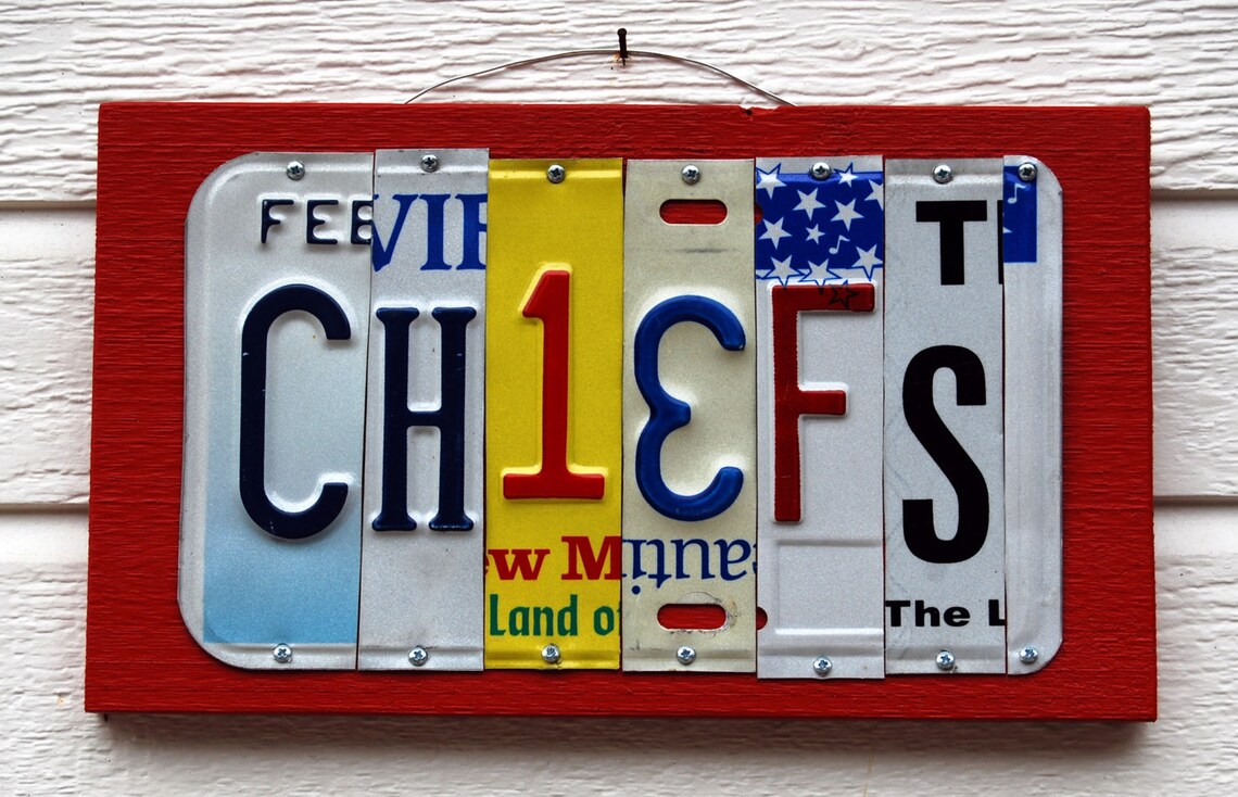CHIEFS Kansas City Chiefs Custom Football License Plate Etsy