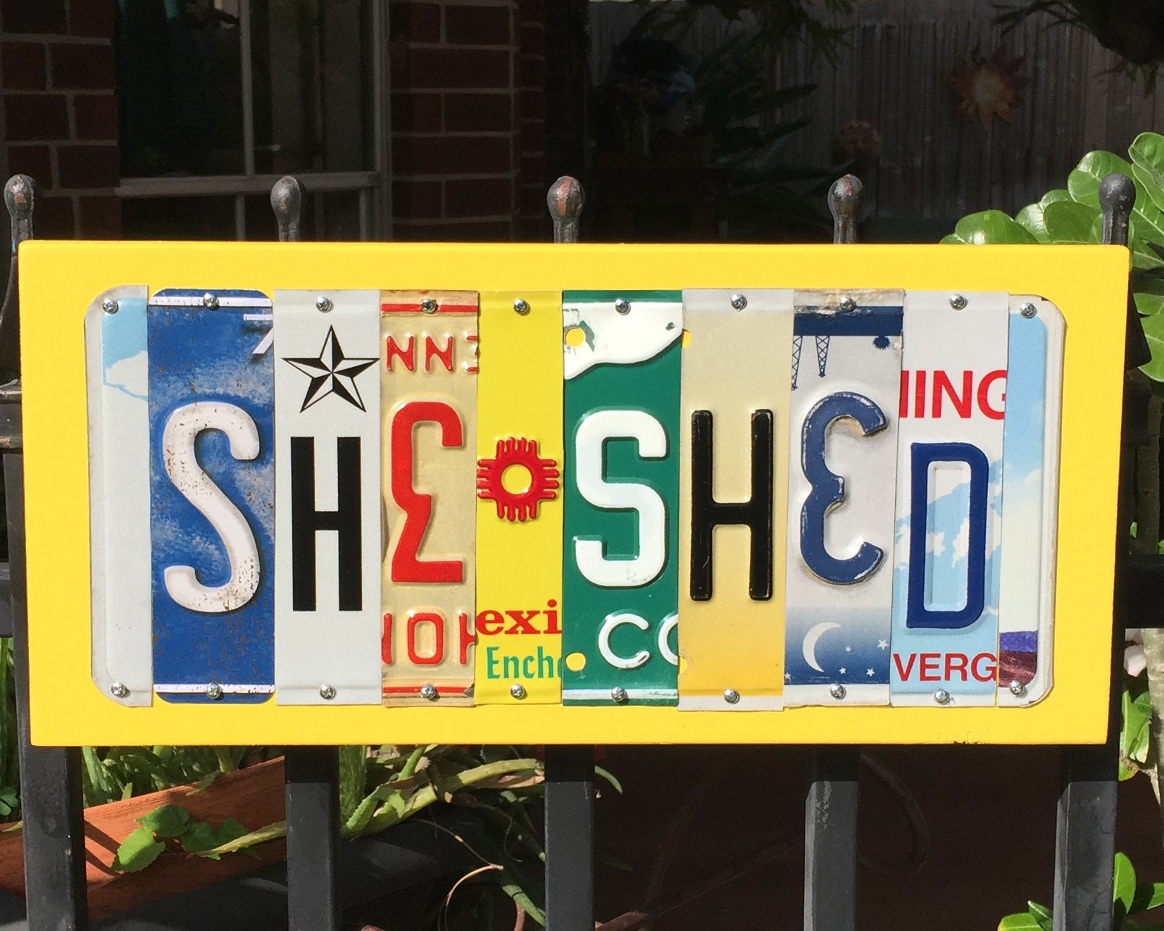 SHE SHED Custom License Plate Signs Vintage Wood Sign Etsy