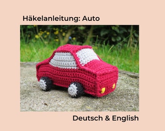 PDF Crochet Pattern Car: In German and English
