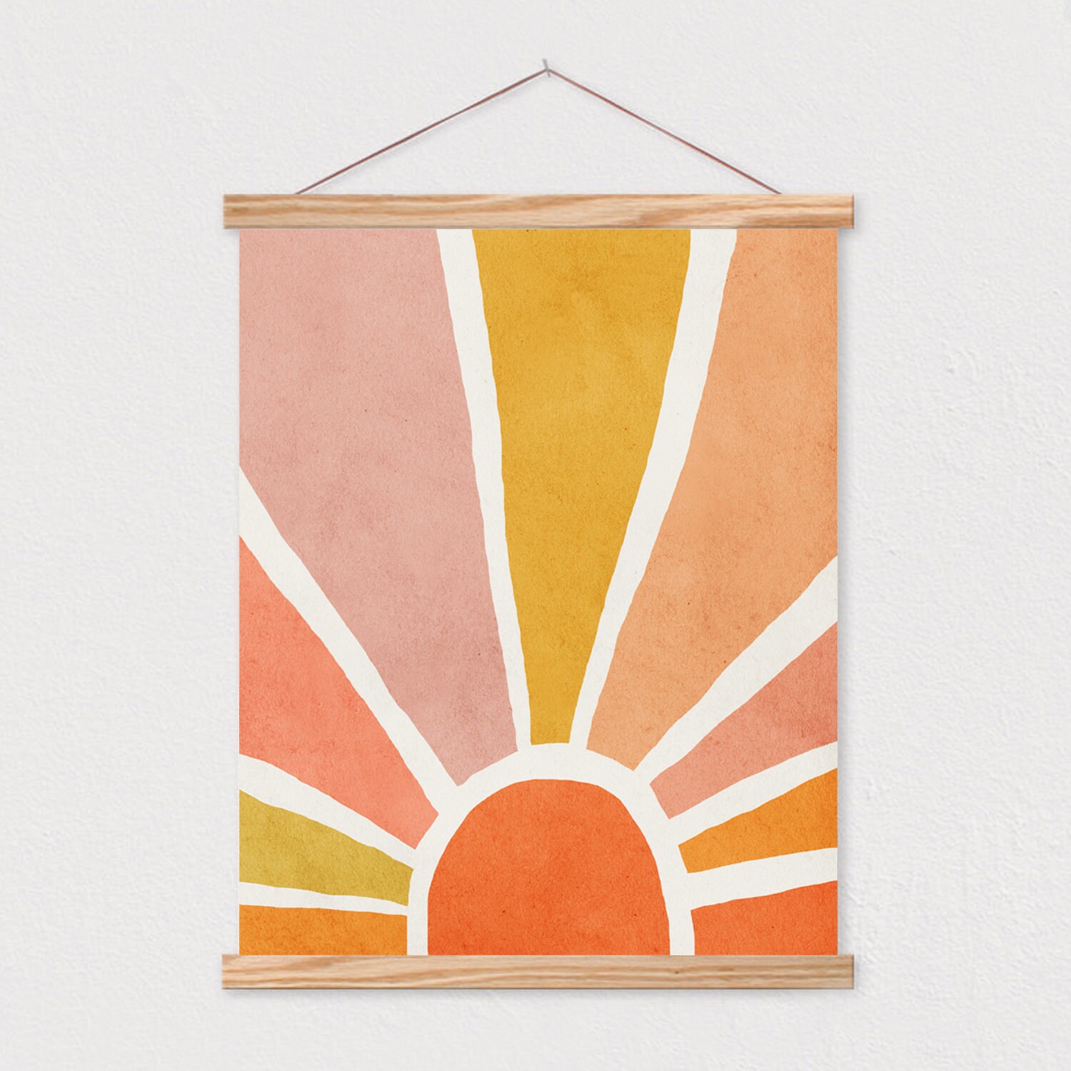 Aquarell Sonne Wandbilder – 3er Set, 40,6 X 61 Cm, Mid Century Modern, Boho Stil