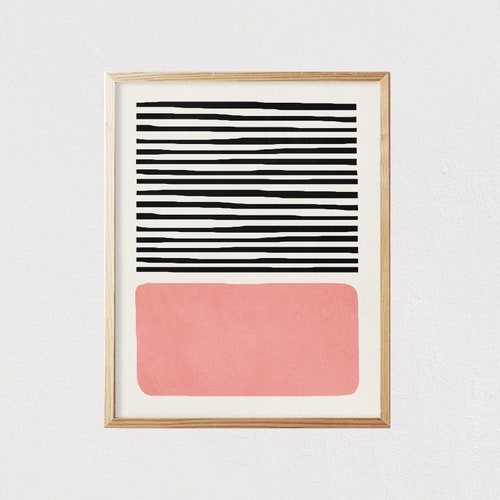 Abstract Print Mid Century Modern Kids Wall Art Etsy