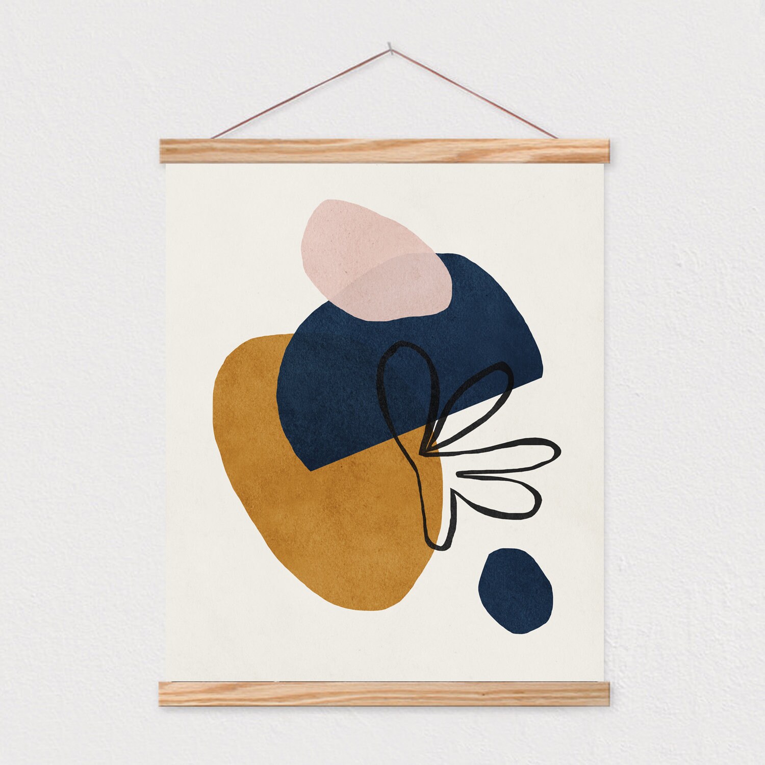 Abstract Neutral Art Print - Mid Century Modern Wall Art - Minimalist ...