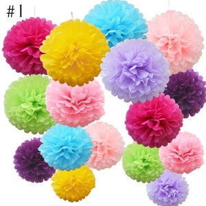 40pcs Honeycomb Balls Mixed Colors&size With Tassel Set-round Tissue Paper  Honeycomb Ball for Wedding,baby Shower,bridal Shower Party Decor 