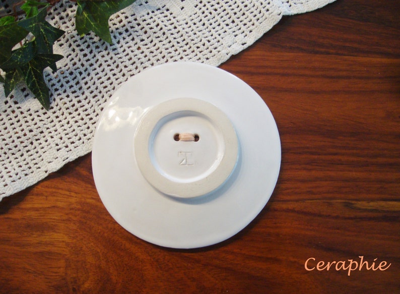 Personalized wedding ring dish, Personalized white ceramic ring dish PRAGUE. image 4