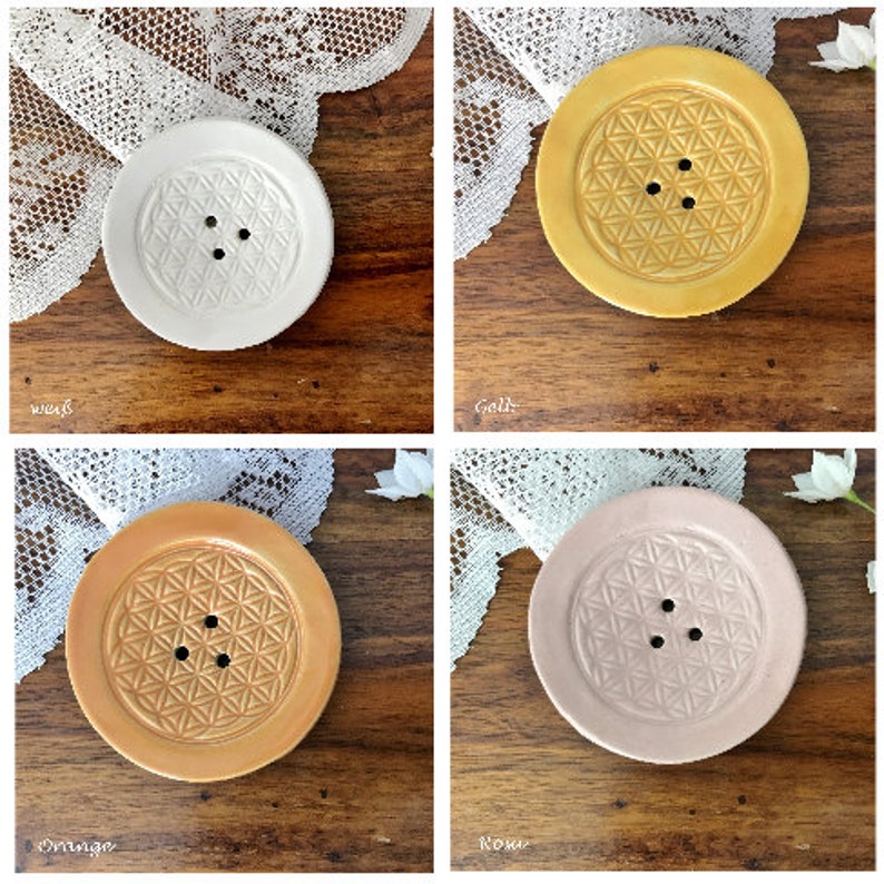 7 cm small round soap dish with ceramic drain image 5
