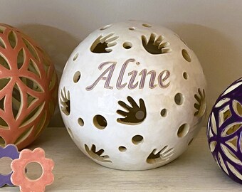 Name lamp "Aline" 16 cm, 20 cm diameter