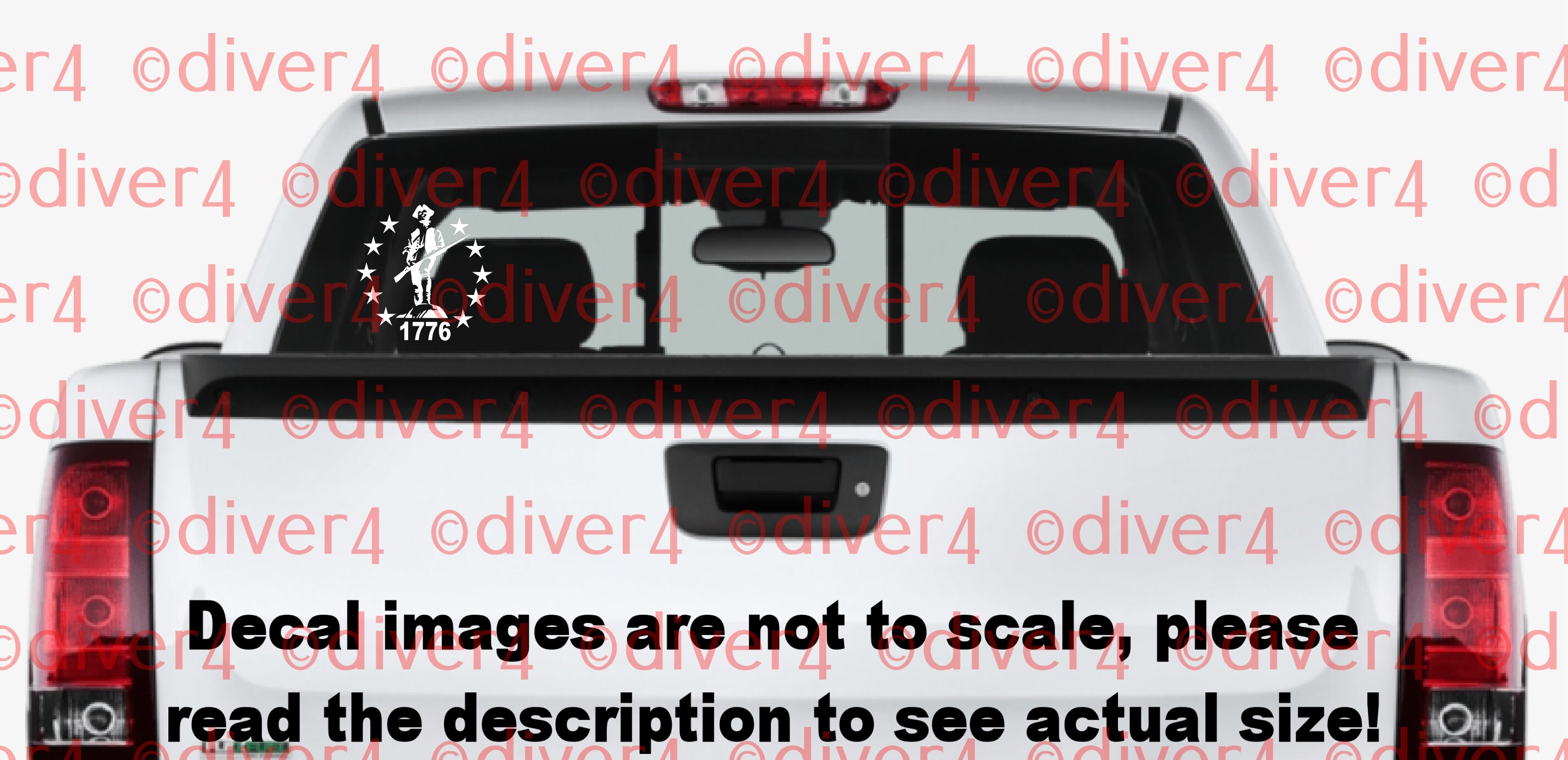 1776 Minute Man Truck Van Window Decal or Bumper Sticker Vinyl Decal - Etsy