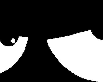 Angry Cartoon Eyes # 1 Car Truck Van Window or Bumper Sticker Vinyl Decal