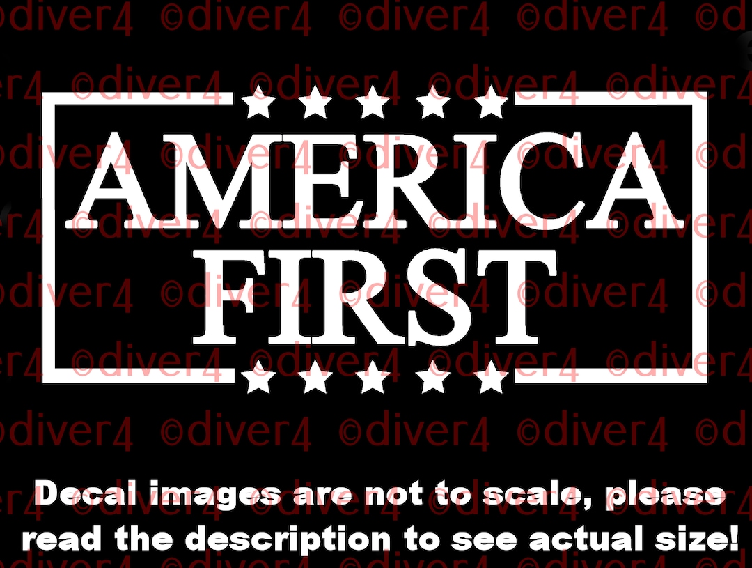 America First Truck Van Window Decal or Bumper Sticker Vinyl Decal ...