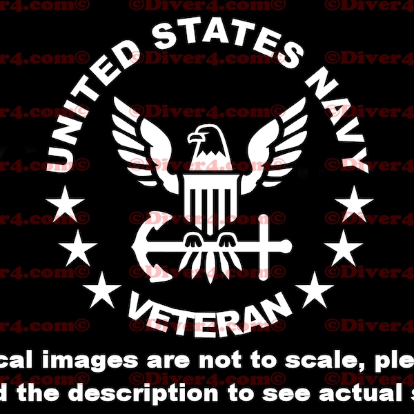 Round US Navy Veteran Car Truck Van Window or Bumper Sticker Vinyl Decal