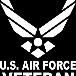 U.S. Air Force Veteran Die Cut Vinyl Decal Bumper Sticker