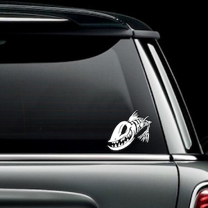 Fish Skeleton # 3 Car Truck Van Window or Bumper Sticker Vinyl Decal