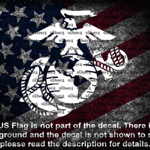 U.S. Marine Corps Eagle Globe and Anchor Die Cut Vinyl Decal Bumper Sticker USMC EGA