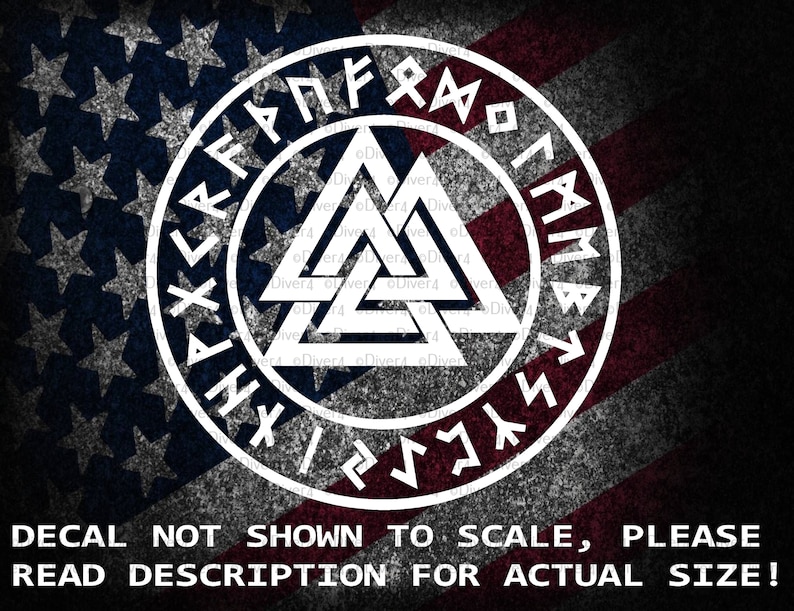 Triangular Runes Odin's Knot the Valknut Car Truck Van Window Decal or Bumper Sticker ...