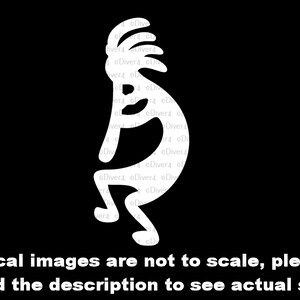 Kokopelli Fertility Deity and Good Luck Symbol Truck Van Window Decal or Bumper Sticker Vinyl Decal
