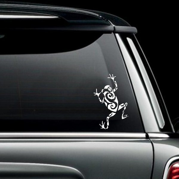 Tribal Tree Frog Custom Car Truck Window or Bumper Sticker Vinyl Decal