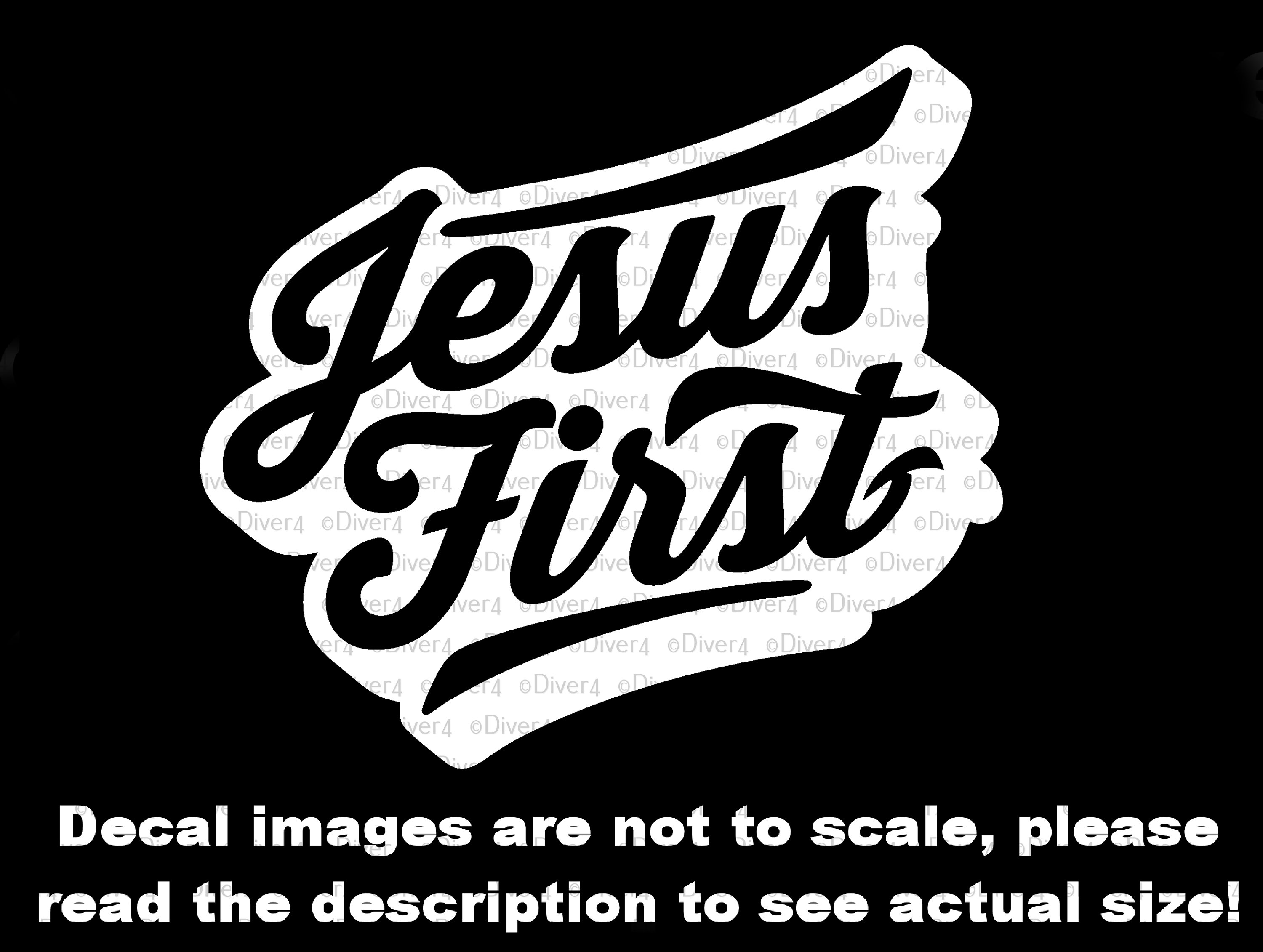 Jesus First Truck Van Window Decal or Bumper Sticker Vinyl Decal - Etsy