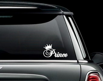 Cinderella and Prince Car Truck Bumper Window JDM Fun 7" Vinyl Decal Sticker 