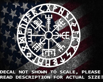 Viking Compass Car Truck Van Window Decal or Bumper Sticker Vinyl Decal