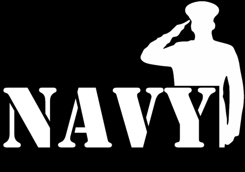 US NAVY Salute Silhouette Car Truck Van Window or Bumper - Etsy