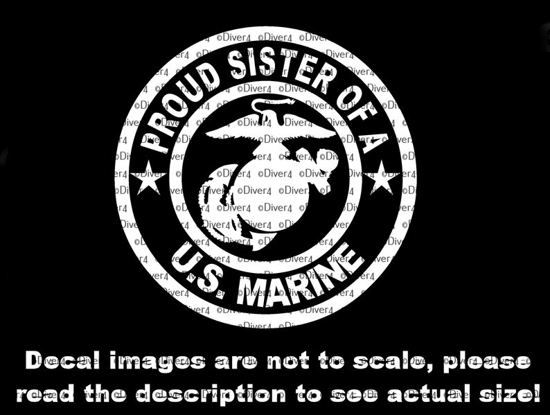 Proud Sister of a US Marine Truck Van Window Decal or Bumper Sticker Vinyl Decal image 1