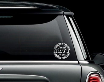 Proud Navy Mom Seal Car Truck Van Window or Bumper Sticker Vinyl Decal