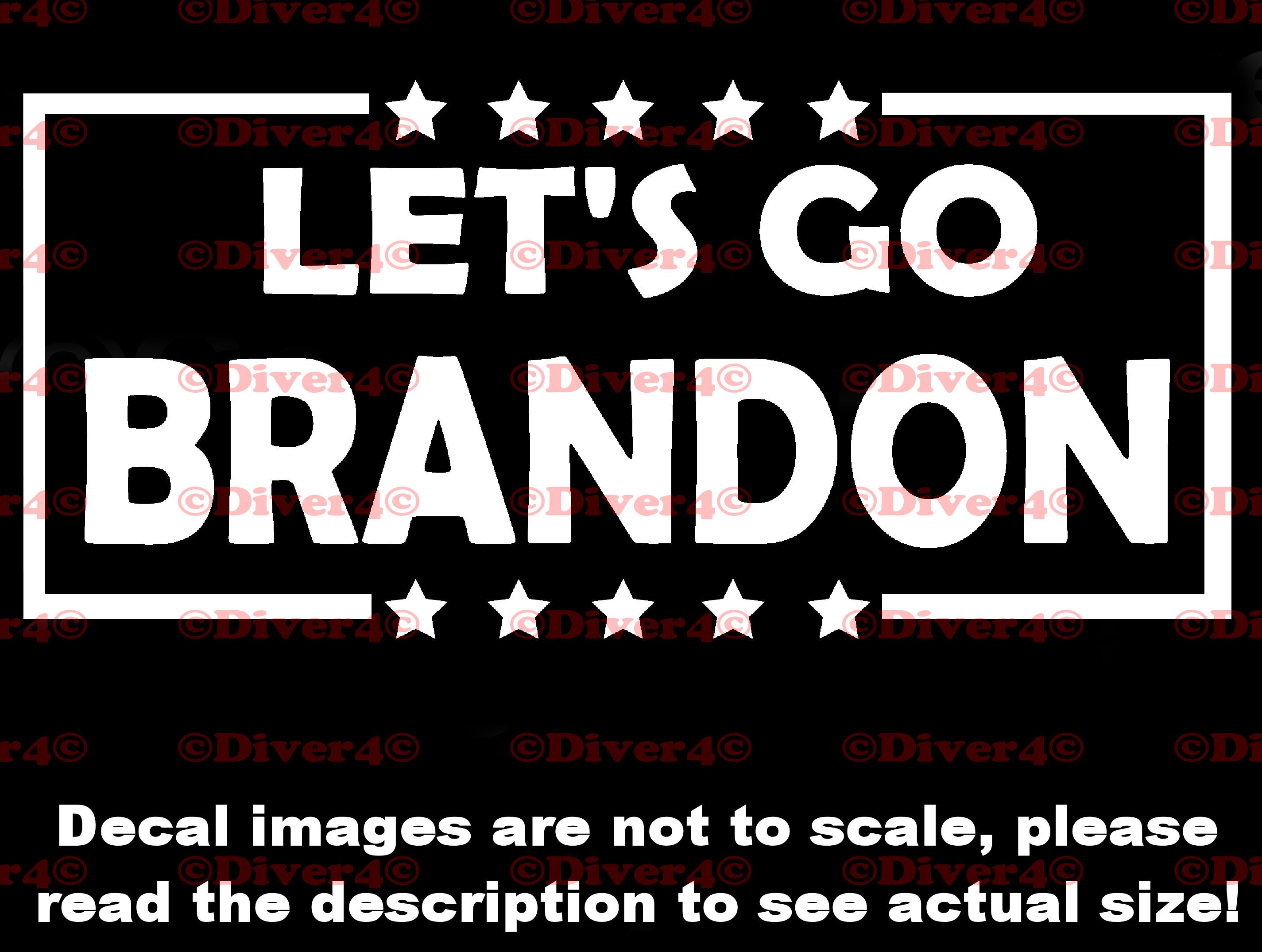 Distressed Flag Let's Go Brandon Decal Bumper Sticker Made in the USA Joe  Biden