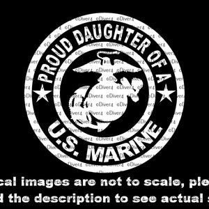Proud Daughter of a US Marine Truck Van Window Decal or Bumper Sticker Vinyl Decal