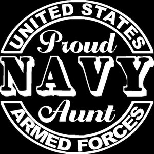 Proud Navy Aunt Seal Car Truck Van Window or Bumper Sticker Vinyl Decal
