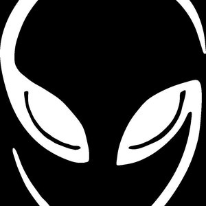 Alien Head # 2 Custom Car Truck Van Window or Bumper Sticker Vinyl Decal