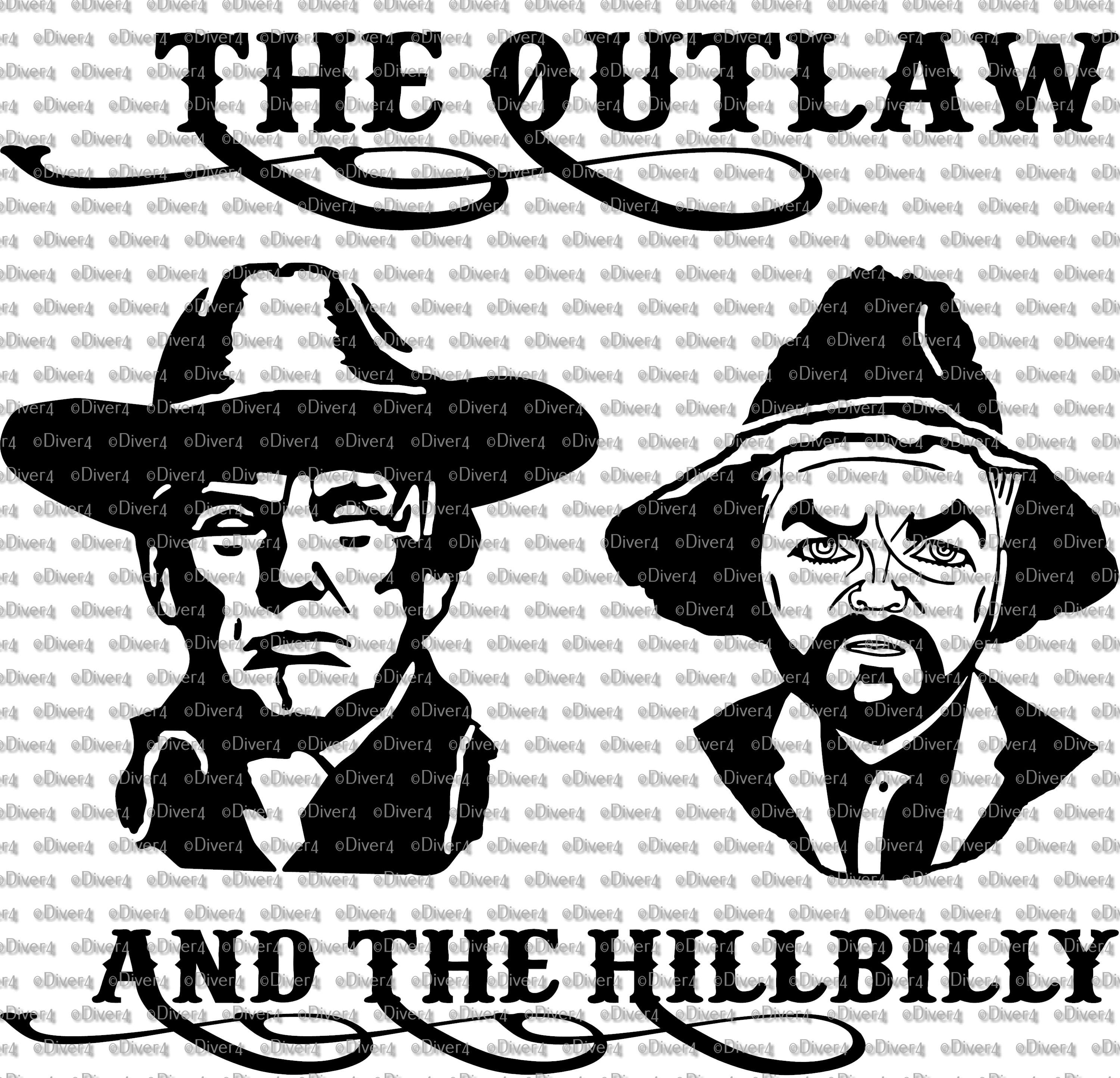 The Outlaw and The Hillbilly Car Van Truck Sticker Cut Vinyl Decal MAGA Trump Vance 2024