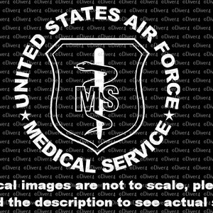US Air Force Medical Service Truck Van Window Decal or Bumper Sticker Vinyl Decal