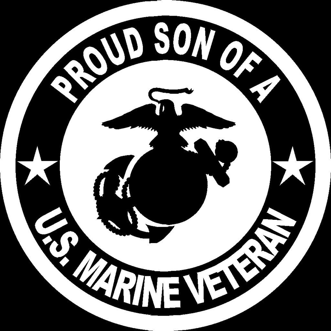 Proud Son of a U.S. Marine Corps Veteran Die Cut Vinyl Decal Etsy