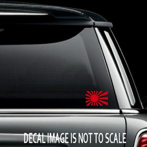 Japanese Rising Sun Car Truck Van Window or Bumper Sticker Vinyl Decal