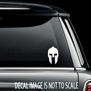 Distressed Spartan Helmet Custom Car Truck Van Window or Bumper Sticker Vinyl Decal