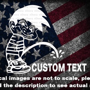 Naughty Boy With Full Head of Hair Peeing on Your Custom Text Car Truck Van Window Decal Bumper Sticker Vinyl Decal