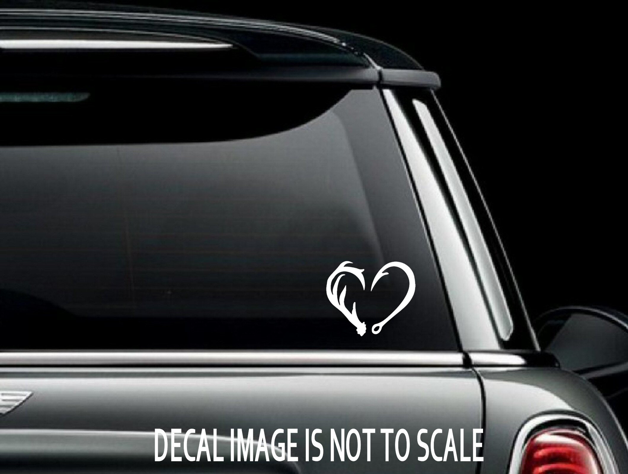 1pc Creative Car Sticker With Heart Decor For Car Window, Glass