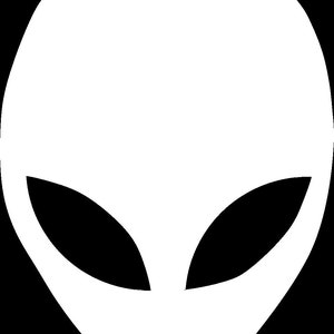 Alien Head Silhouette Car Truck Van Window or Bumper Sticker Vinyl Decal