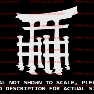 Japanese Pagoda Silhouette Car Truck Van Window or Bumper Sticker Vinyl Decal