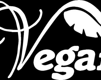 Vegan Custom Car Truck Van Window or Bumper Sticker Vinyl Decal