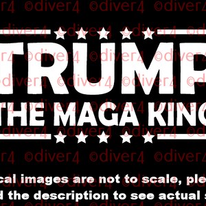 TRUMP The MAGA King Truck Van Window Decal or Bumper Sticker Vinyl Decal
