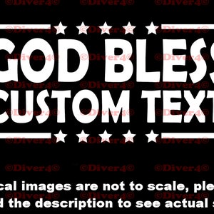 God Bless with Custom Text Truck Van Window Decal or Bumper Sticker Vinyl Decal