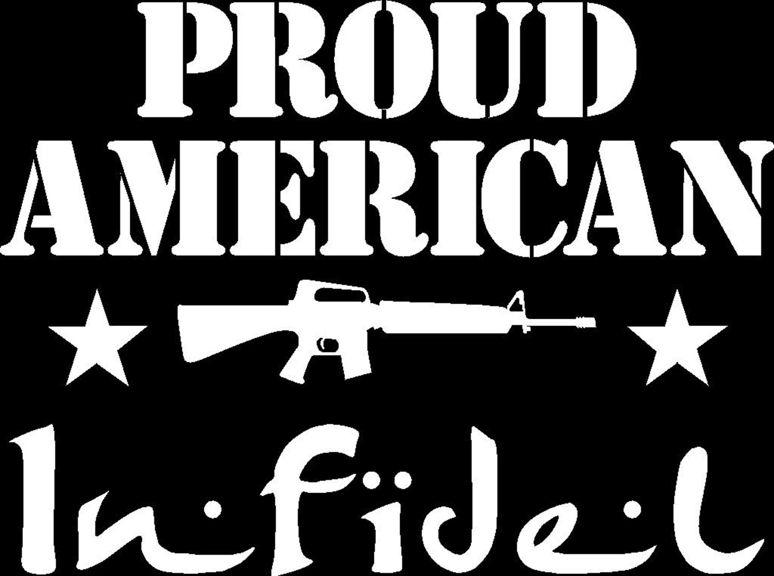 Proud American Infidel Car Truck Van Window or Bumper Sticker - Etsy UK