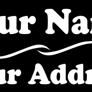 2 Mailbox Name and Address Die Cut Vinyl Decal Sticker with Name and Street Number
