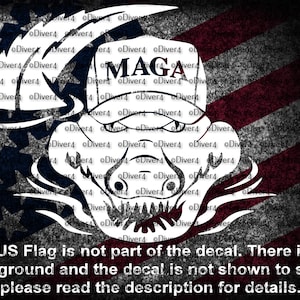 Alligator Wearing MAGA Hat Funny Die Cut Vinyl Decal