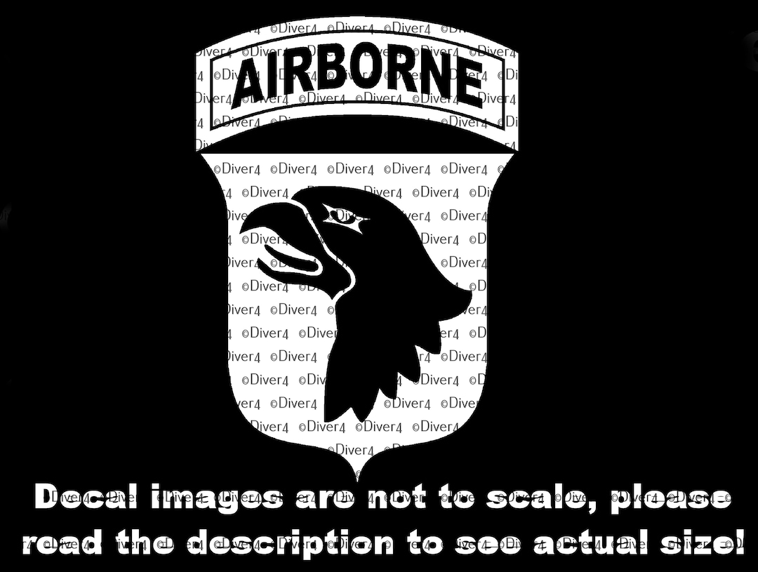 Fagraphix 101st Airborne Division Sticker Decal - Self Adhesive Vinyl - Weatherproof - Made In USA - Div The Screaming Eagles 14" Wide - Foto 6